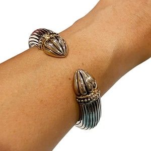Hinged Cuff Bracelet Renaissance Medieval Revival Jewelry Chuncky Heavy
